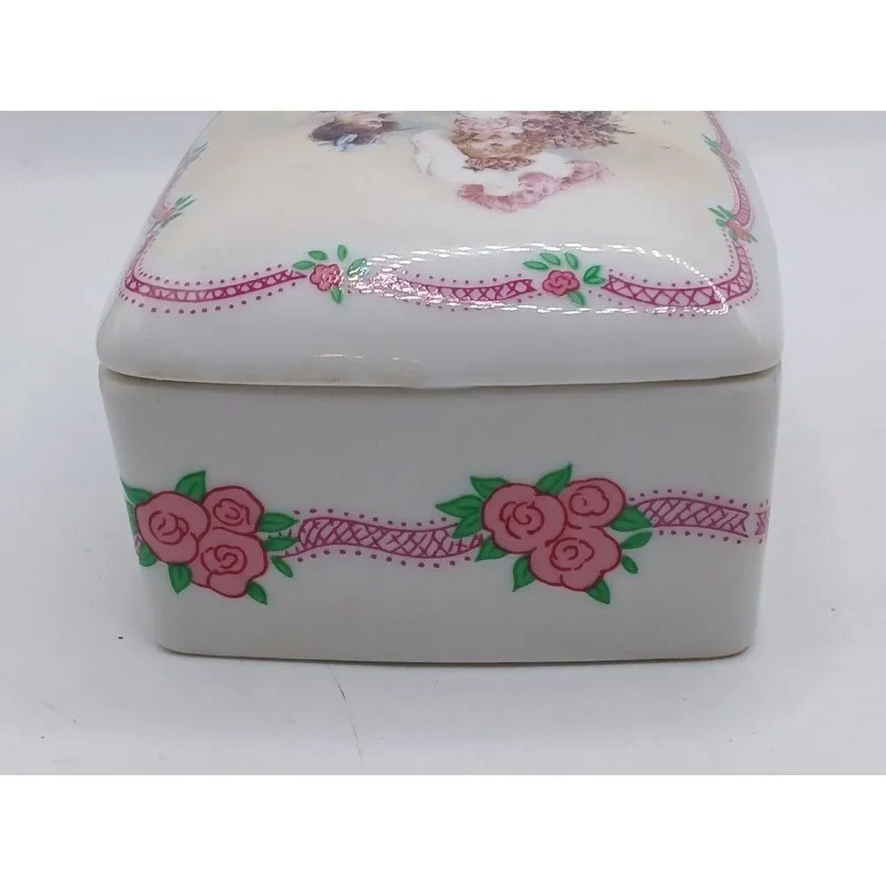 Vintage 1990 Playing Bridesmaid H1364 Maud Humphrey Bogart Trinket Box New Boxed